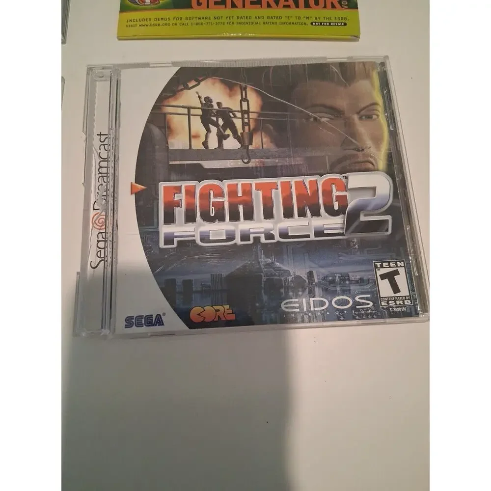 Sega Dreamcast Game Lot of 4 - Fighting Force 2, NBA 2K1, NFL 2K, Generator Vol